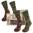 Zestaw 2 par skarpetek myśliwskich w pudełku prezentowym DZIKI
