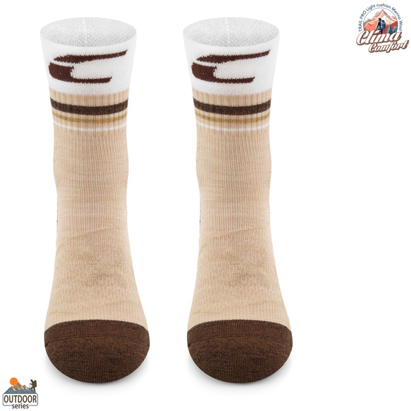 Skarpety trekkingowe TRE28 ClimaComfort TRAIL PRO - biało/beżowe