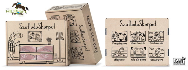 Zestaw podkolanówek SPDJ w pudełku - romby