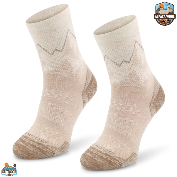 Skarpety trekkingowe TRE29 All Trail Hiker Thin Merino i Alpaka - beżowe