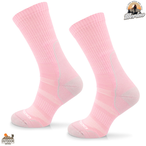 Skarpety trekkingowe COMODO TRE12 - 70% merino - różowe
