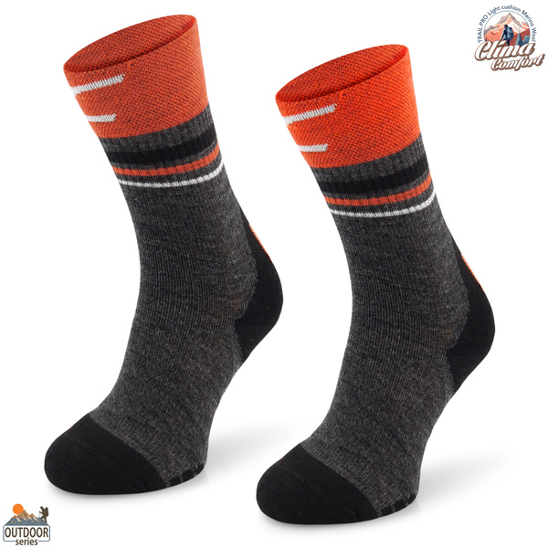 Skarpety trekkingowe TRE28 ClimaComfort TRAIL PRO - pomarańczowo/szare