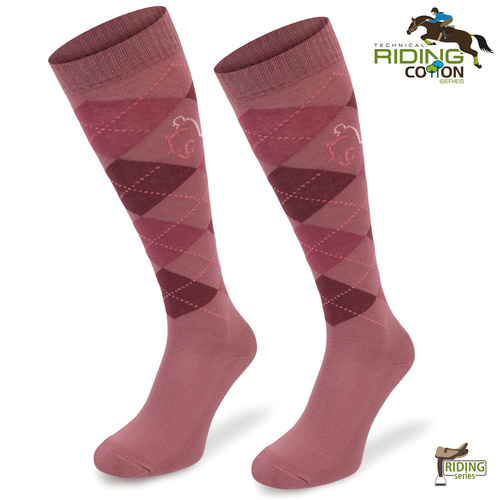 Podkolanówki jeździeckie SPDJ – w romby