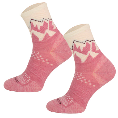 Skarpety trekkingowe TRE29 All Trail Hiker Thin Merino i Alpaka - różowy