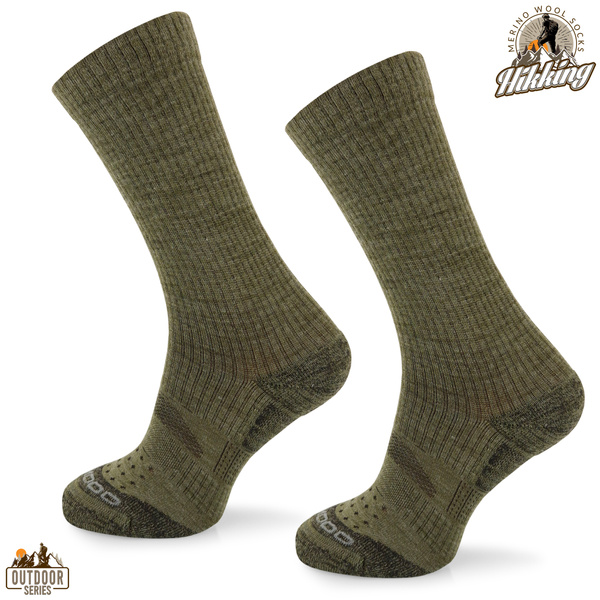 Skarpety trekkingowe TRE20 - 38% wełny merino - khaki