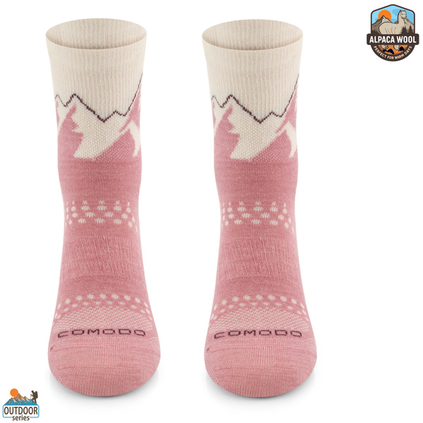 Skarpety trekkingowe TRE29 All Trail Hiker Thin Merino i Alpaka - różowy