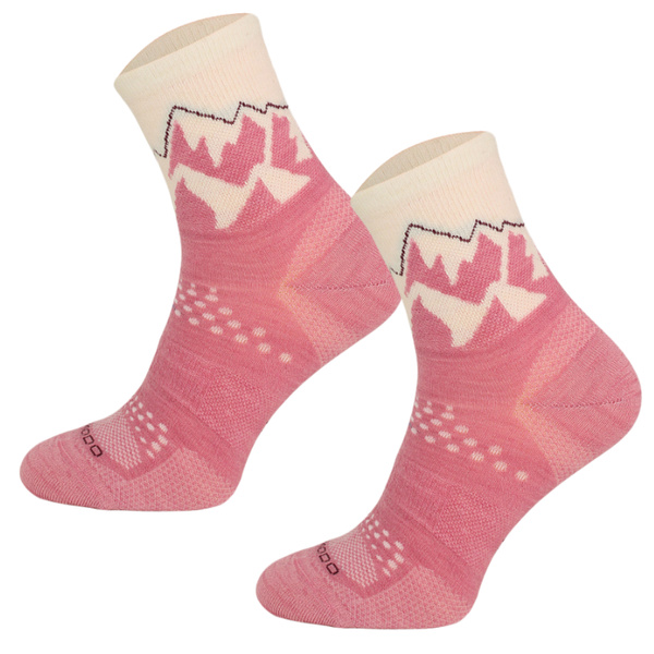 Skarpety trekkingowe TRE29 All Trail Hiker Thin Merino i Alpaka - różowy