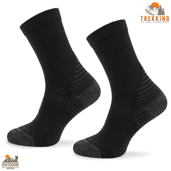 Skarpety trekkingowe TRE31 ClimaControl z wełną merino - czarne