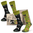 Zestaw 2 par skarpetek myśliwskich w pudełku prezentowym POLOWANIE
