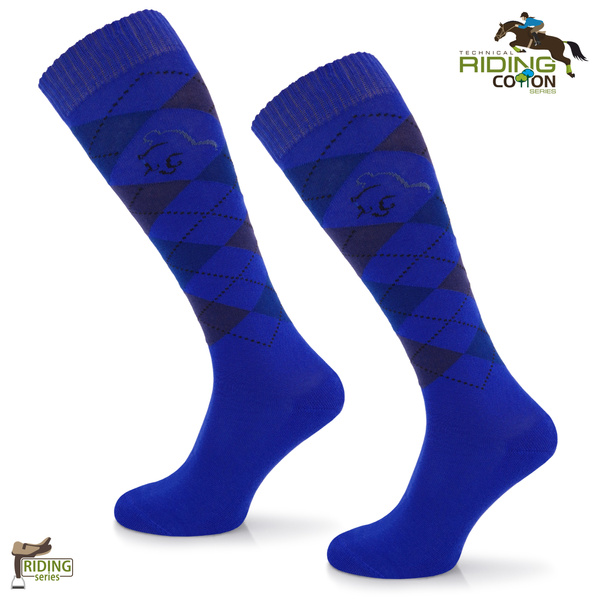 Podkolanówki jeździeckie SPDJ – w romby