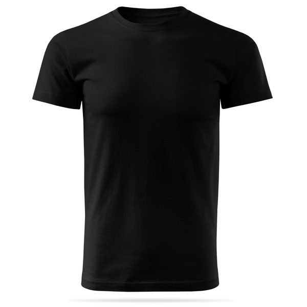 Męska koszulka bawełniana T-shirt - czarna 