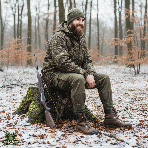 Zimowe skarpety myśliwskie CCS - kamuflaż
