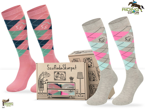 Zestaw podkolanówek SPDJ w pudełku - romby