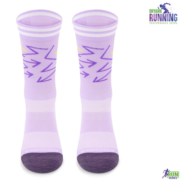 Termoaktywne skarpety do biegania Comodo RUN 15 Running DryMotion - Active Lilac