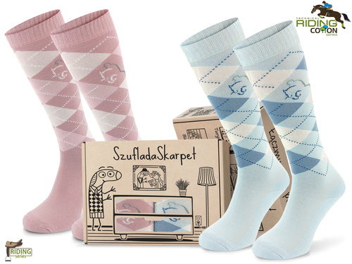 Zestaw podkolanówek SPDJ w pudełku - romby