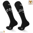 Podkolanówki jeździeckie SPDH - czarne - wzór "Keep calm"