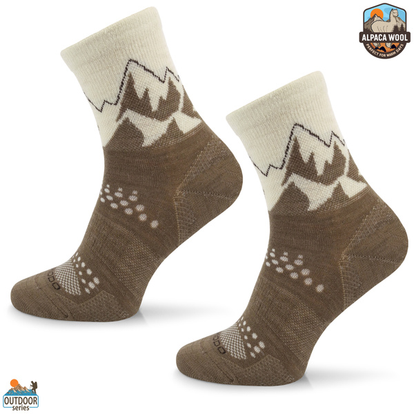 Skarpety trekkingowe TRE29 All Trail Hiker Thin Merino i Alpaka - brązowy