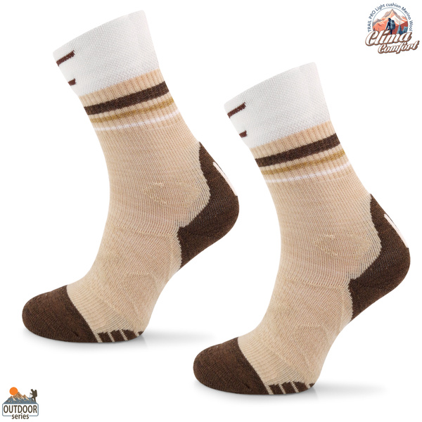 Skarpety trekkingowe TRE28 ClimaComfort TRAIL PRO - biało/beżowe