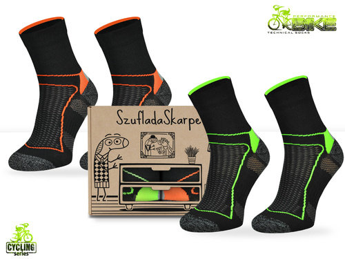 Zestaw skarpetek rowerowych w pudełku - BIK1