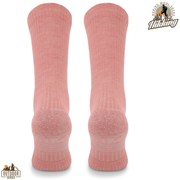 Skarpety trekkingowe TRE20 - 38% wełny merino - koralowy