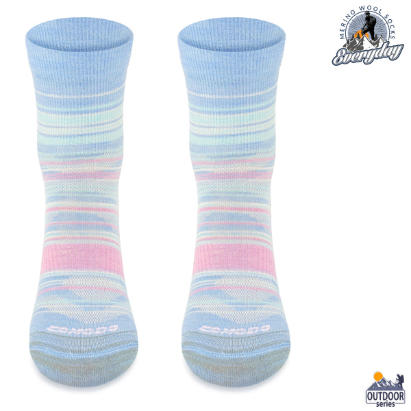 Skarpety trekkingowe TRE21 light weight quarter - błękitne