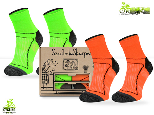 Zestaw skarpetek rowerowych w pudełku - BIK1