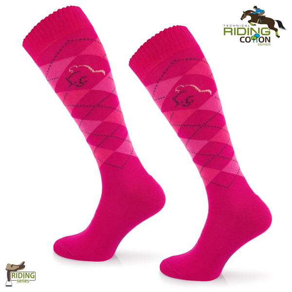 Podkolanówki jeździeckie SPDJ – w romby