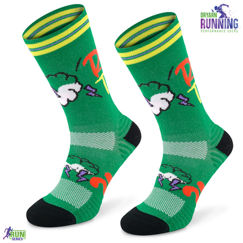 Termoaktywne skarpety do biegania Comodo RUN 15 Running DryMotion - Lively Green