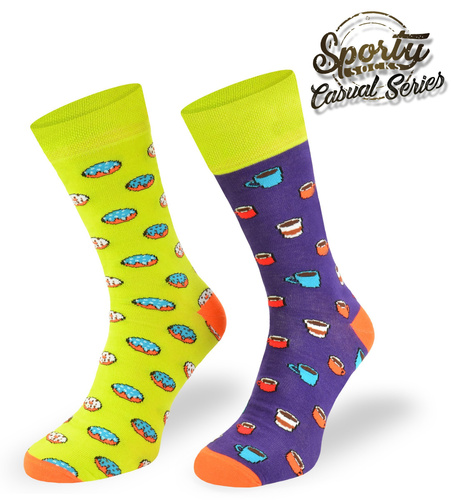 Kolorowe skarpetki – Kawka, Donut