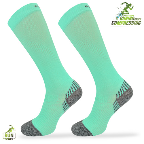 Długie skarpety kompresyjne Comodo SSC – miętowe