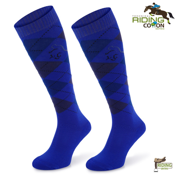 Podkolanówki jeździeckie SPDJ – w romby