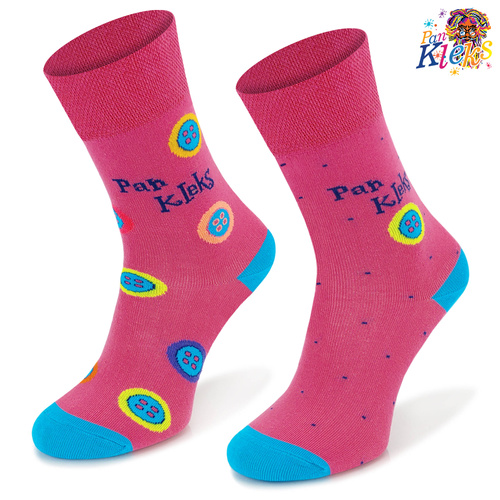 Bawełniane skarpetki na licencji "Pan Kleks" - różowe