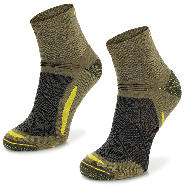Skarpety trekkingowe TREUL02 - 70% merino - khaki