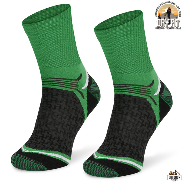 Letnie skarpety trekkingowe TREUL03 - zielone