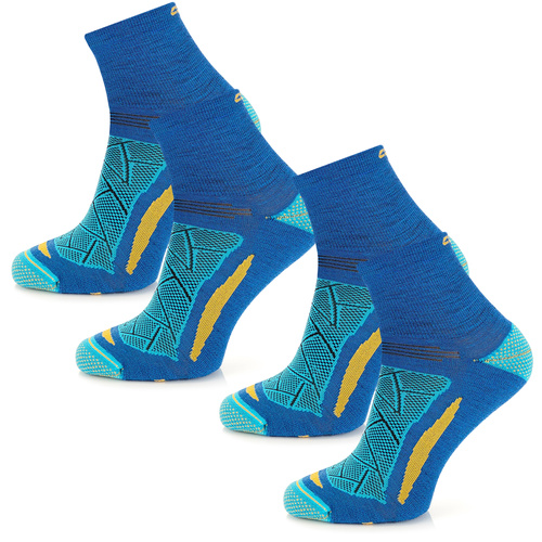Zestaw skarpet trekkingowych TREUL02 - 70% merino - niebieskie / 2 PAK