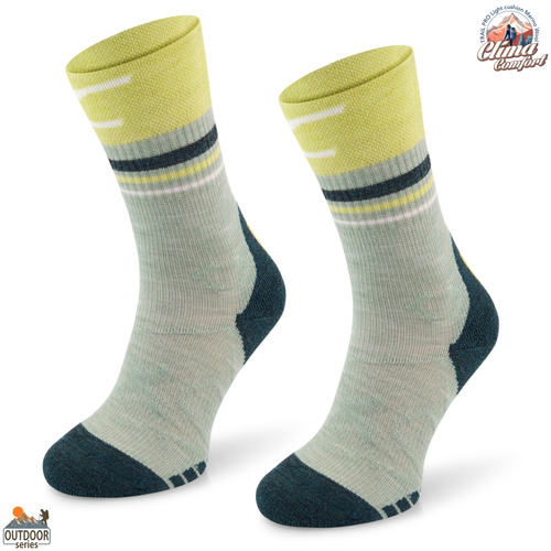Skarpety trekkingowe TRE28 ClimaComfort TRAIL PRO - zielono/oliwkowe