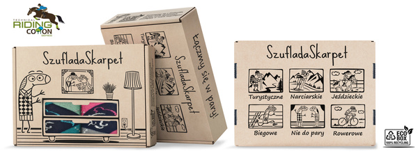 Zestaw podkolanówek SPDJC w pudełku - romby