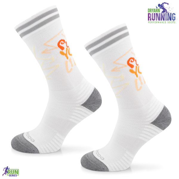 Termoaktywne skarpety do biegania Comodo RUN 15 Running DryMotion - Arctic White