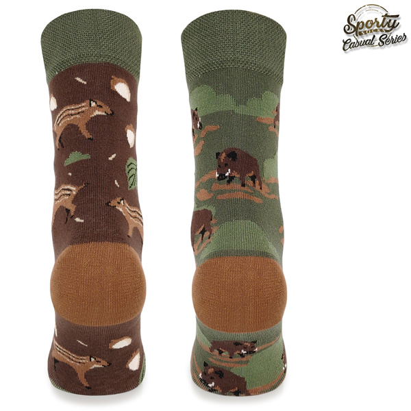 Zestaw 2 par skarpetek myśliwskich w pudełku prezentowym DZIKI