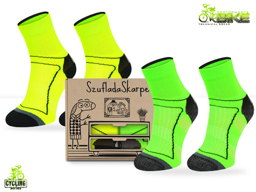 Zestaw skarpetek rowerowych w pudełku - BIK1