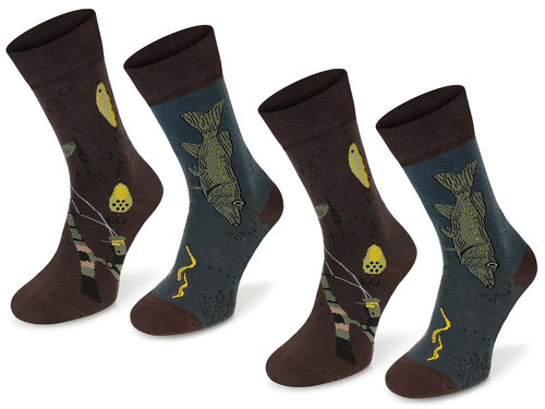 Zestaw kolorowych skarpetek SM1 2PAK - Szczupak