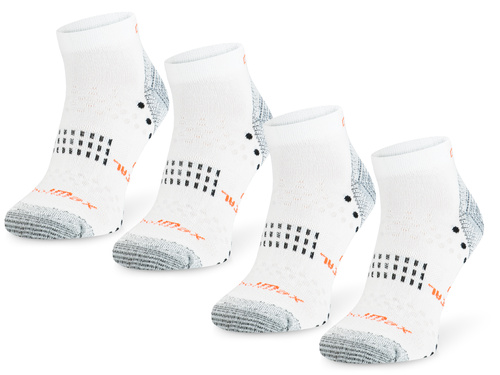 Zestaw technicznych skarpetek biegowych RUN5 - białe / 2 PAK
