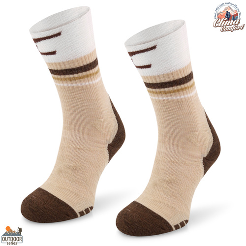 Skarpety trekkingowe TRE28 ClimaComfort TRAIL PRO - biało/beżowe