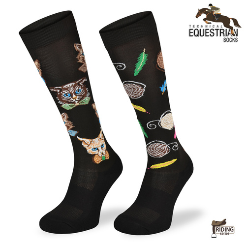 Podkoniówki jeździeckie Comodo SJP – czarne koty