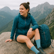 Skarpety trekkingowe COMODO TRE12 - 70% merino - błękitne