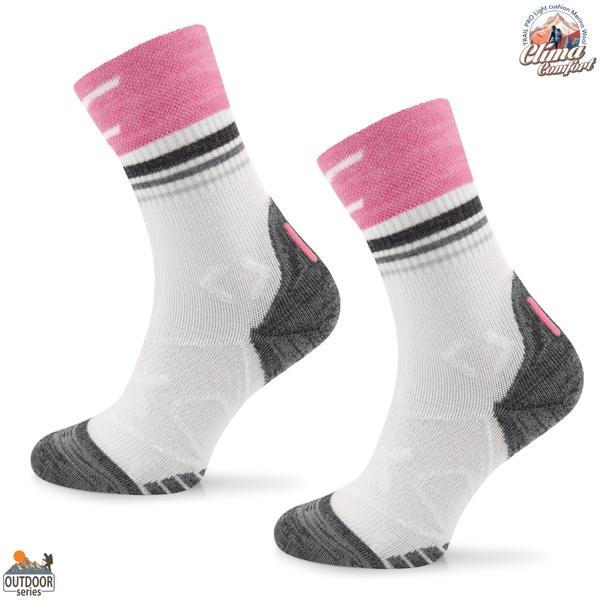 Skarpety trekkingowe TRE28 ClimaComfort TRAIL PRO - zielono/białe