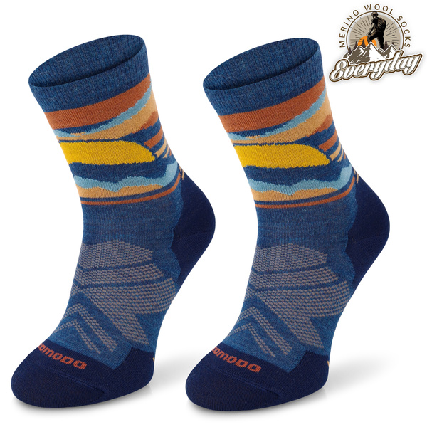 Skarpety trekkingowe TRE18 Everyday Merino - niebieski zachód słońca
