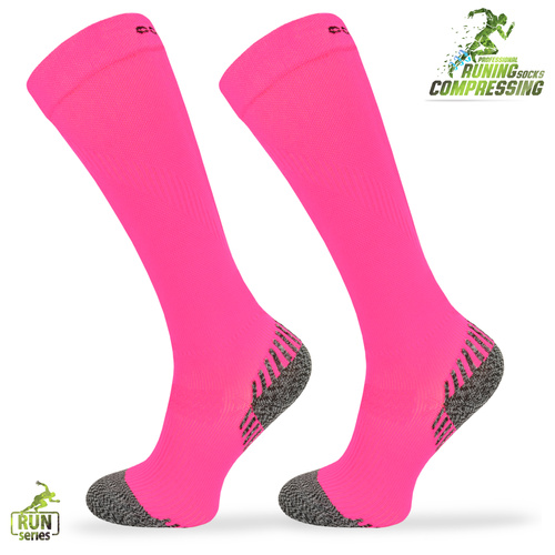 Długie skarpety kompresyjne Comodo SSC – różowe