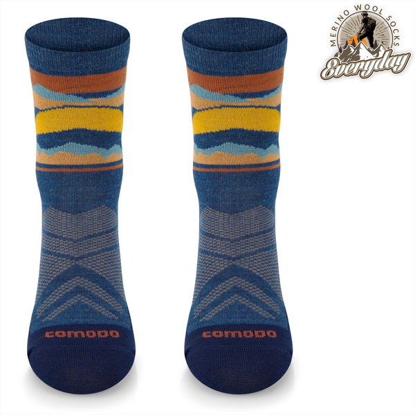 Skarpety trekkingowe TRE18 Everyday Merino - niebieski zachód słońca