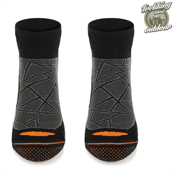 Zestaw krótkich skarpet trekkingowych TREUL01 - 70% merino - czarne / 2 PAK